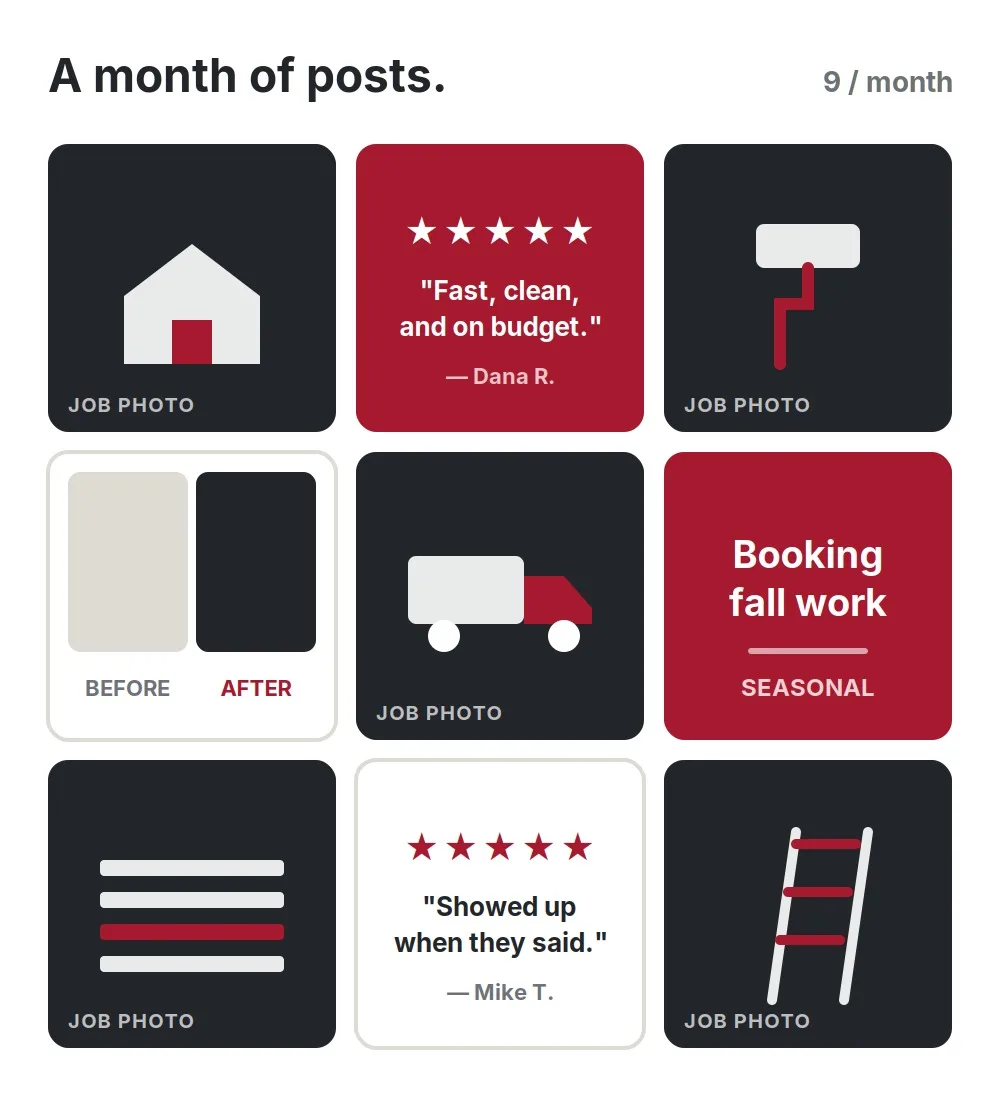 monthly social media calendar